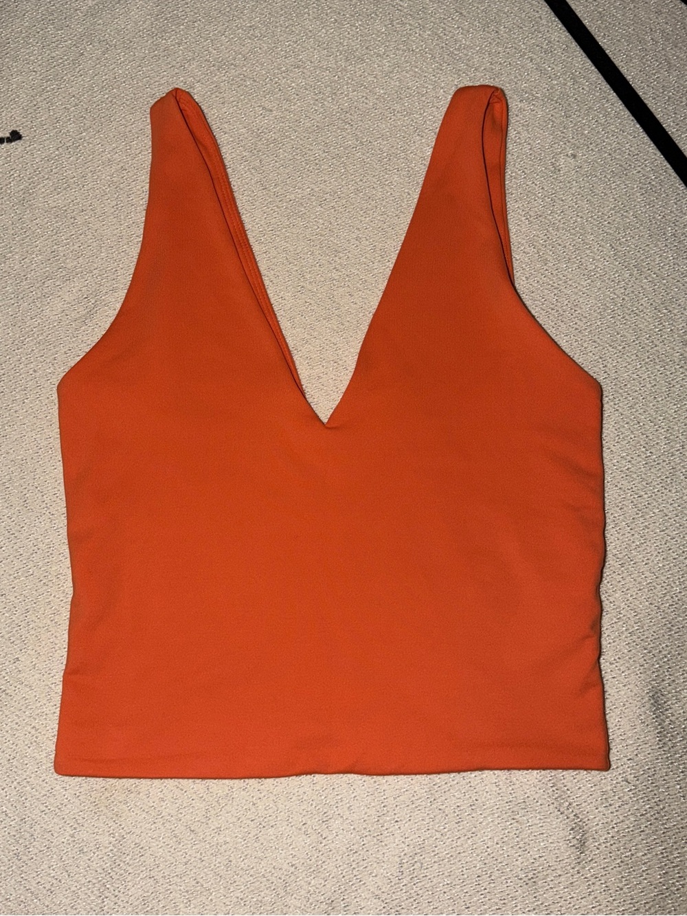 Aritzia Babaton Contour V-neck Tank (citrine orange)